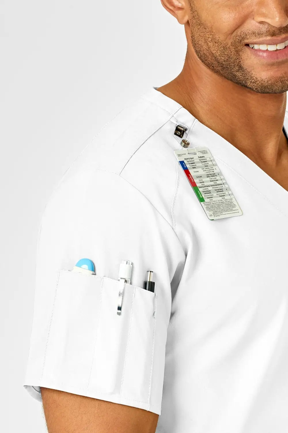 Aelin LUCA W123 tenue médicale homme blanc tunique pantalon