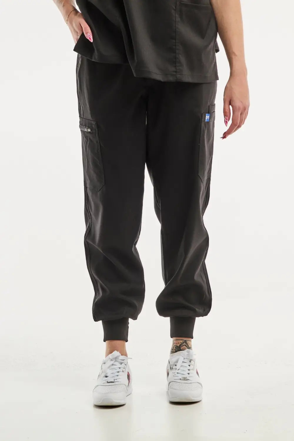 Aelin EMMA Jogger tenue médicale femme noir poches