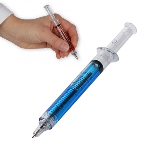 Enfermania Papeleria Stylo Seringue Bleu Encre Bleue