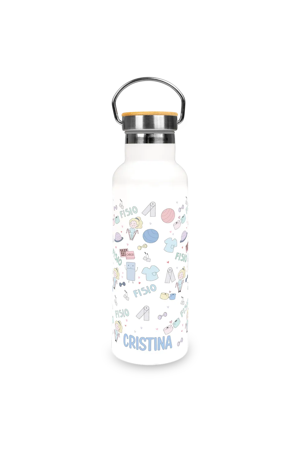 Enfermania Fisio Pastel gourde inox 500ml personnalisable
