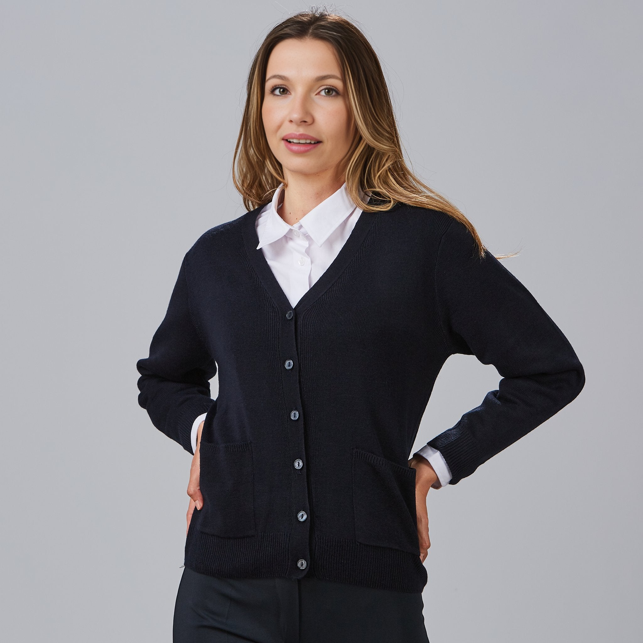 GARY'S Knit 120005 gilet femme marine acrylique
