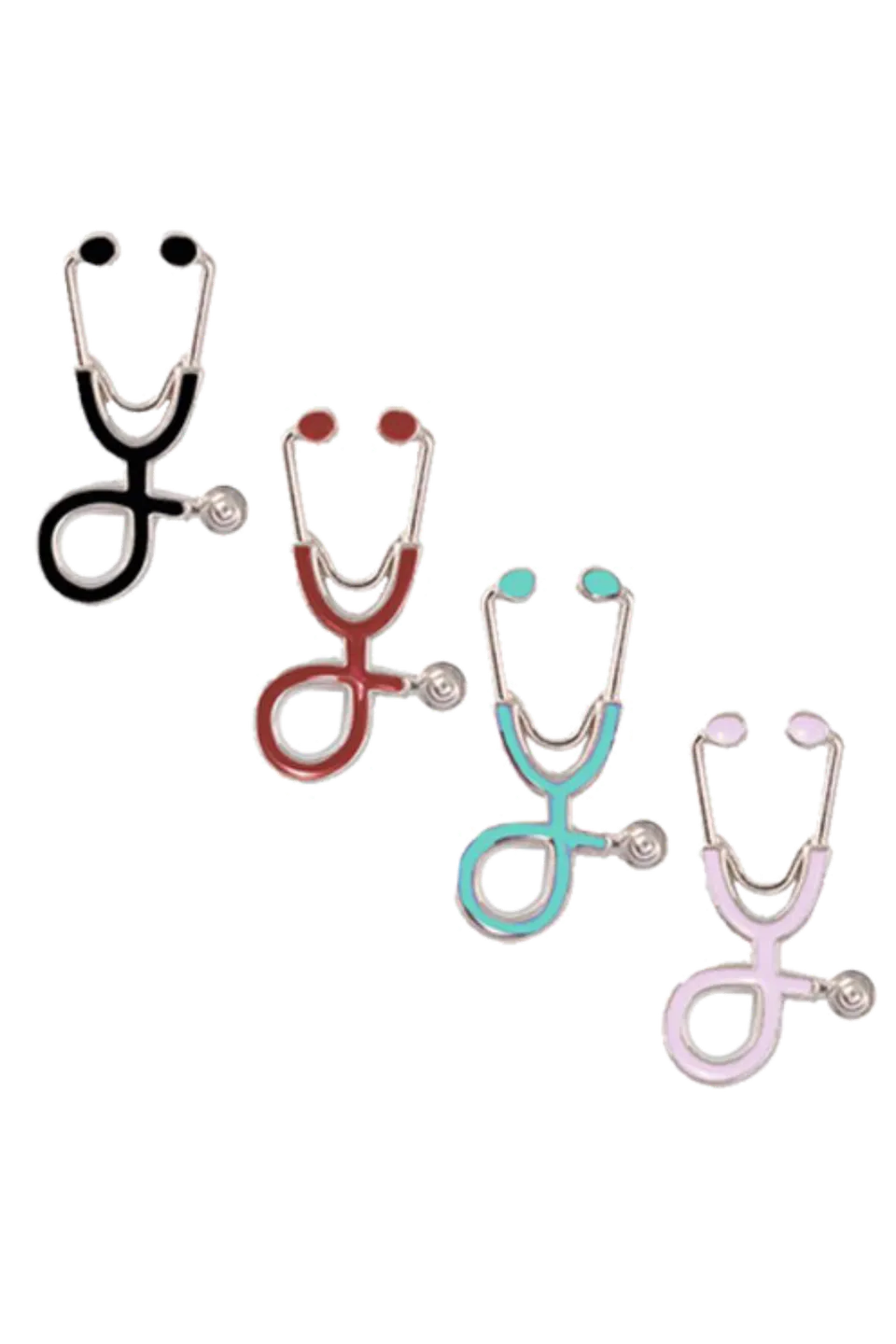 Enfermania pin stéthoscope bordeaux 25x10 mm