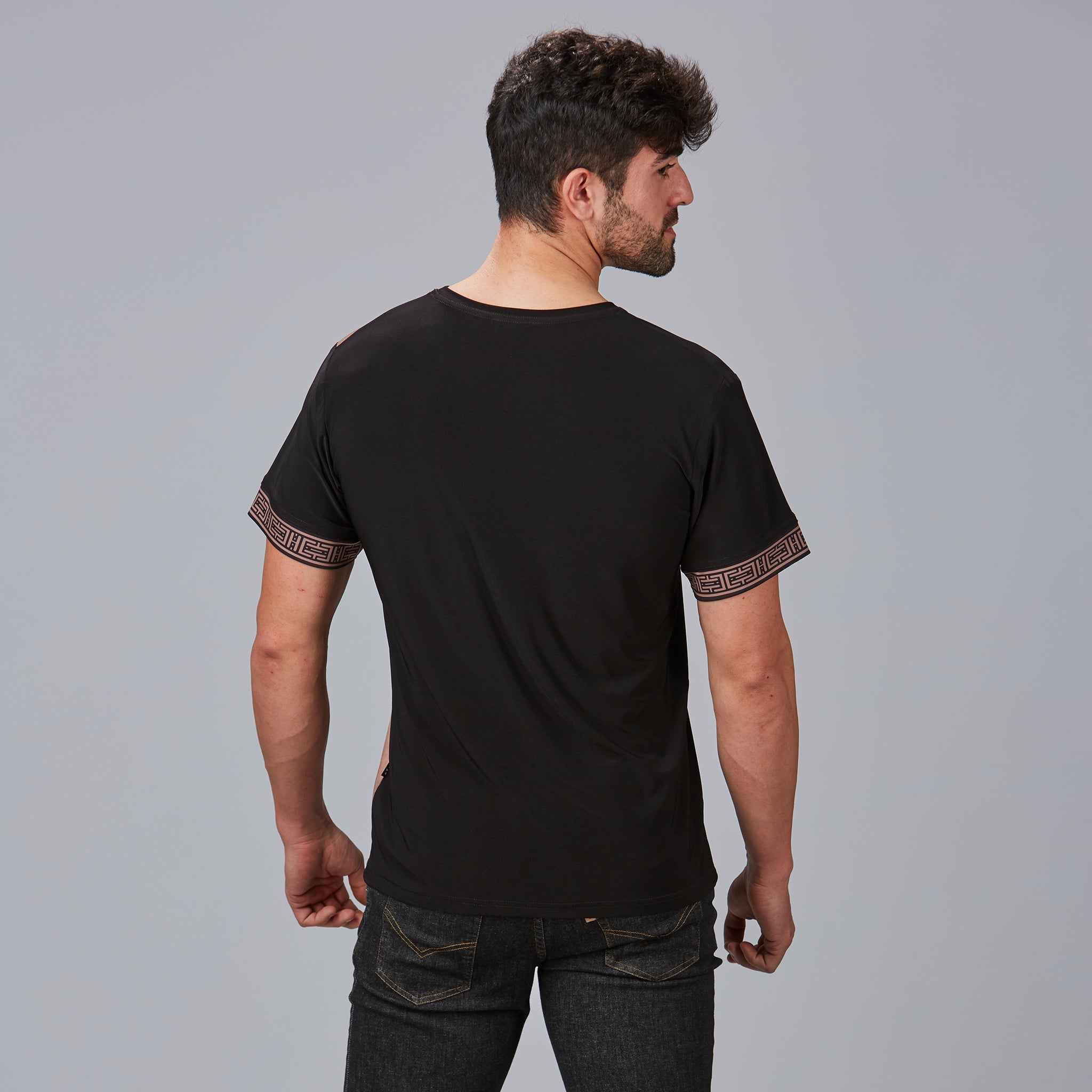 Gary's Brezo T-Shirt Travail Noir Manches Courtes Stretch