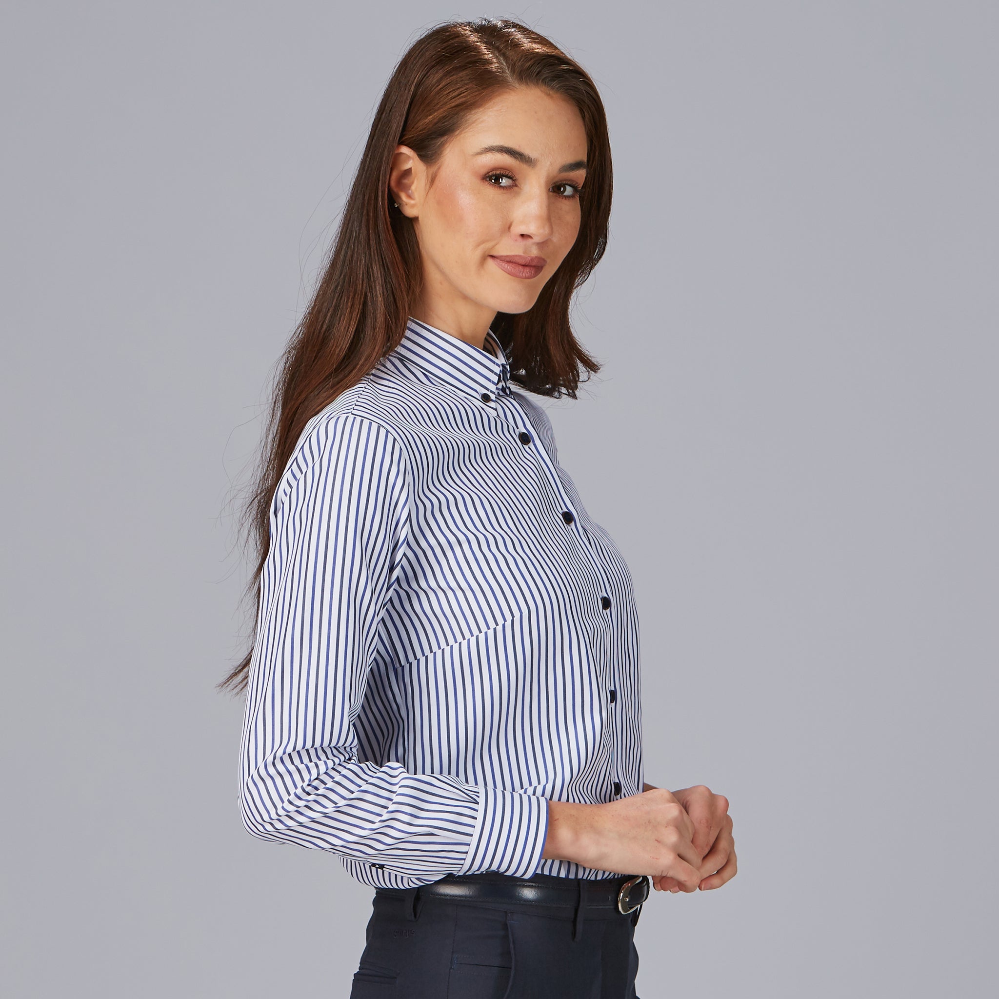 Gary's Simonetta chemise femme rayée bleu marine