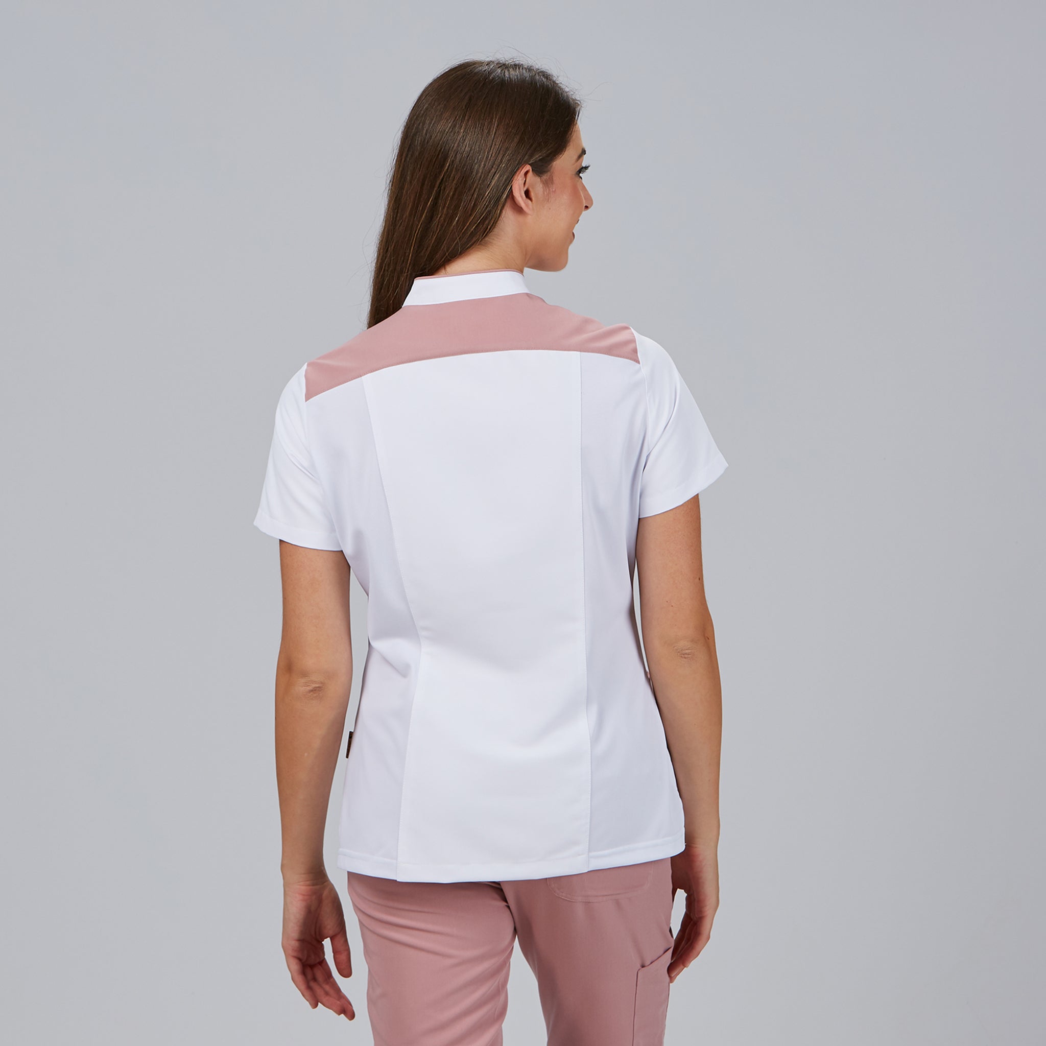 GARY'S Judit blouse médicale col mao camel taille M