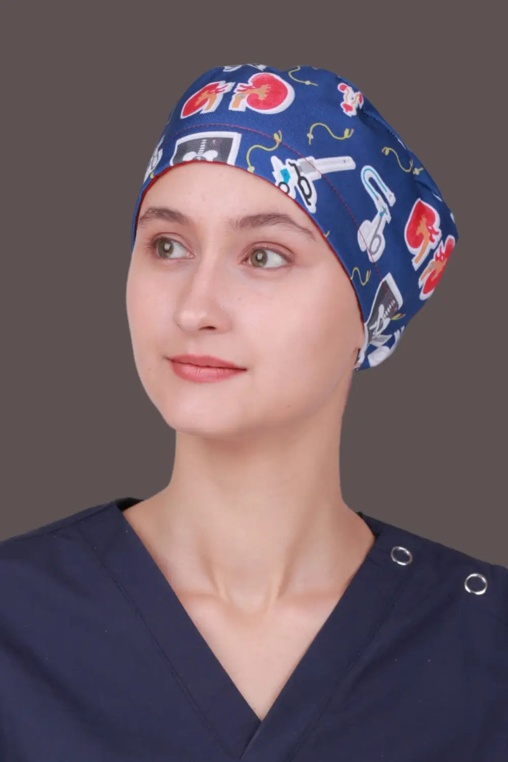 Aelin Paris calot de bloc bleu motifs urologie polyester