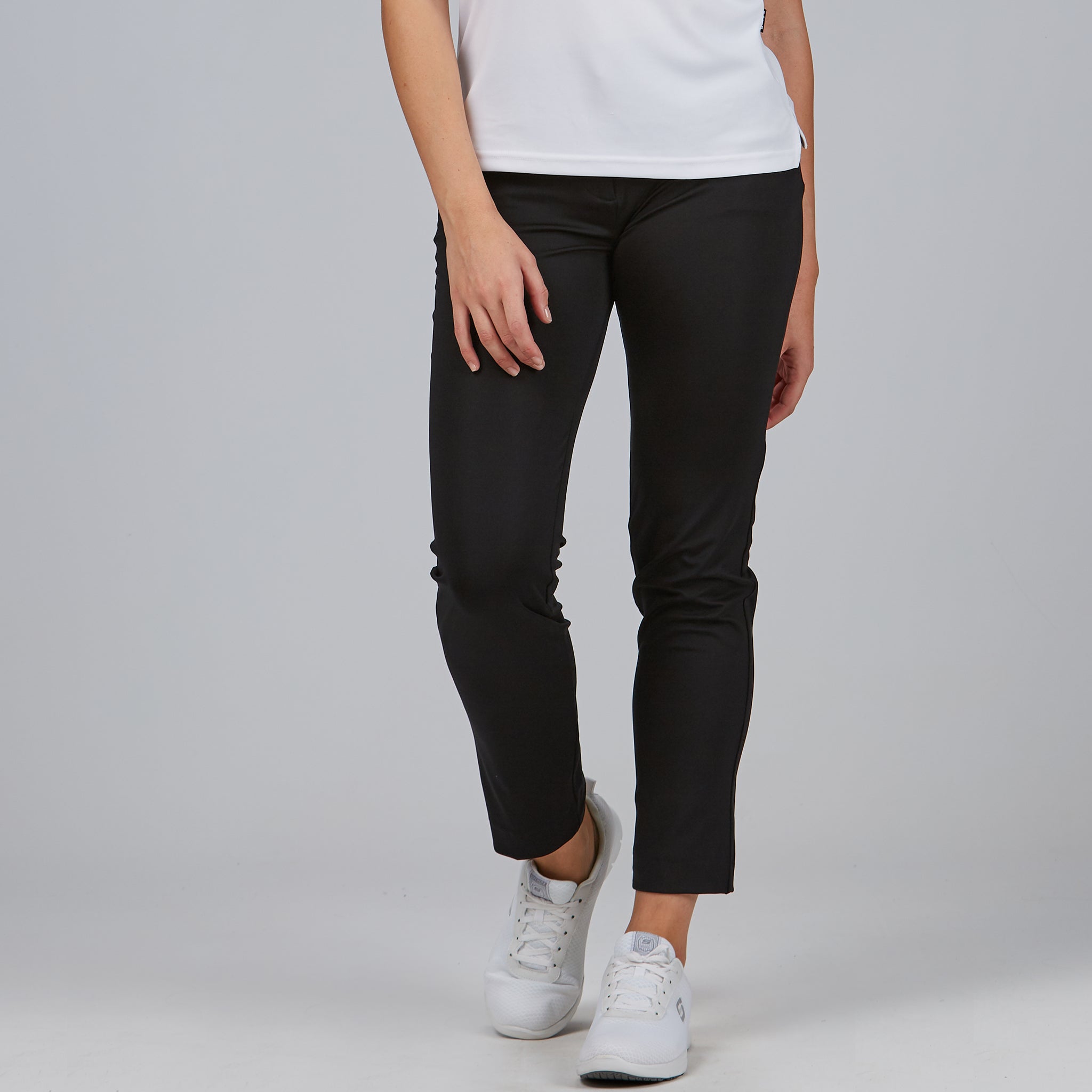 GARY'S Pants TROUSERS WOMAN INTERLOCK pantalon noir stretch