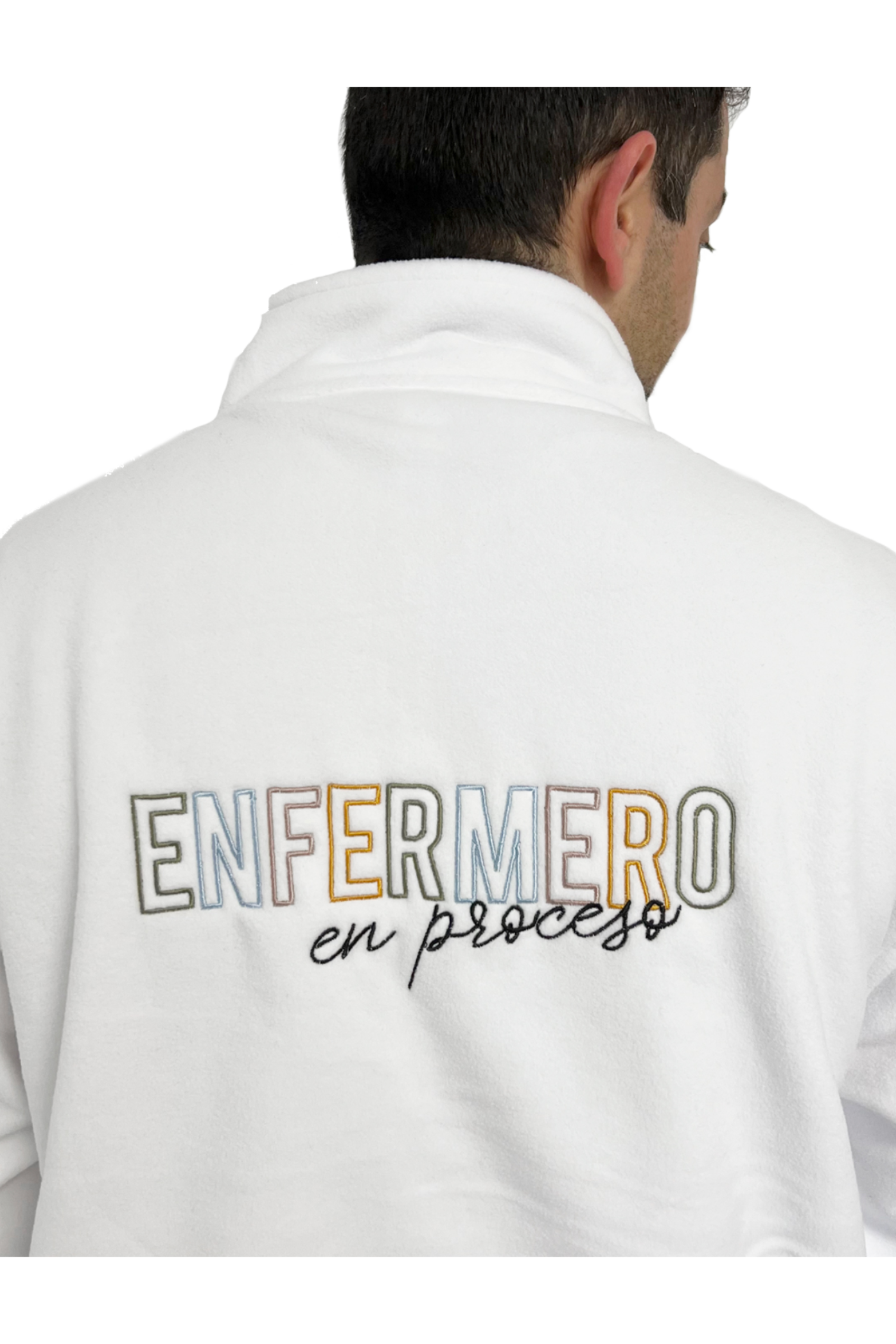 Enfermania veste polaire médicale homme blanche brodée