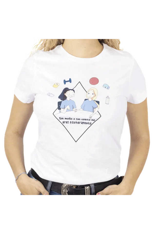 Enfermania Ropa t-shirt femme Eres Fisioterapeuta blanc coton