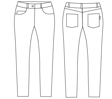 GARY'S Pants pantalon travail femme stretch noir poches jean
