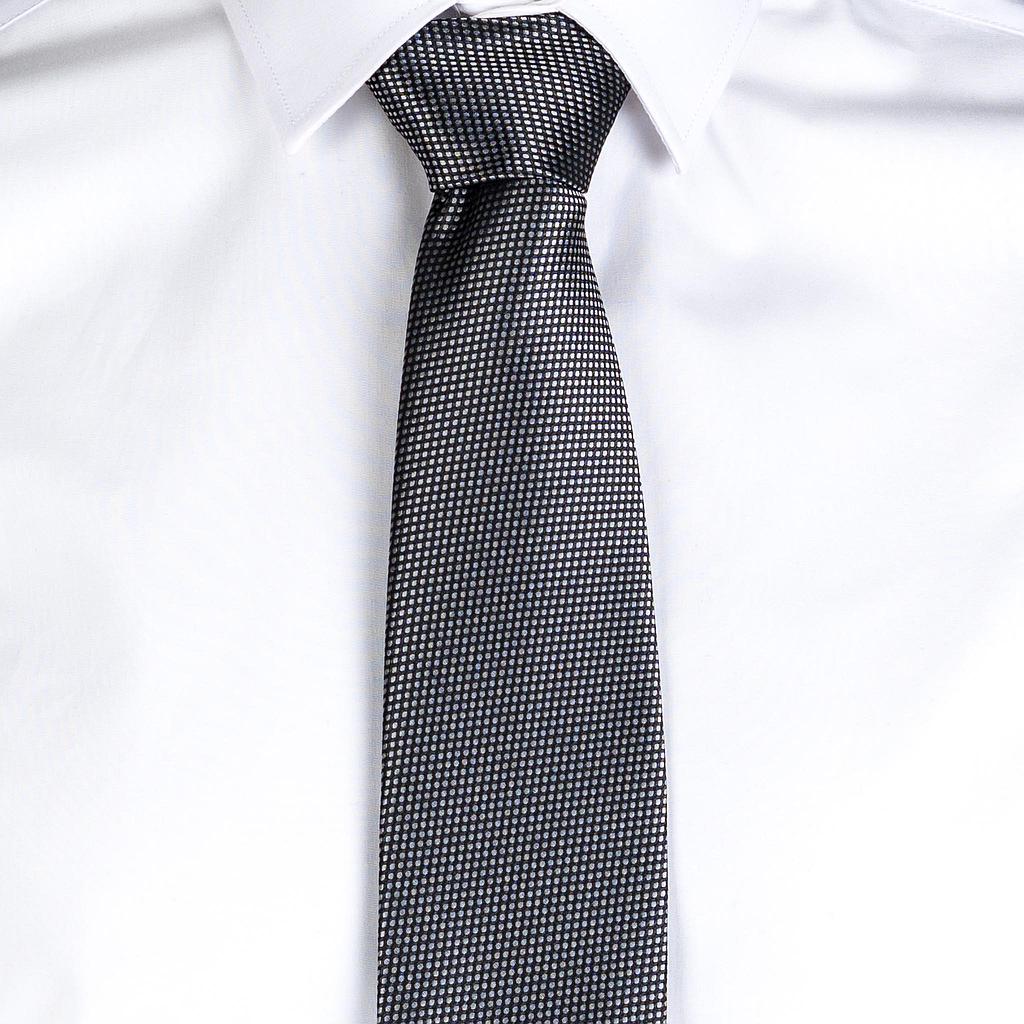 GARY'S Add-Ons cravate sans nœud jacquard noire