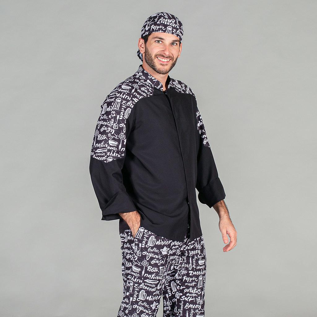 Gary's Kitchen veste cuisine noire XS microfibre