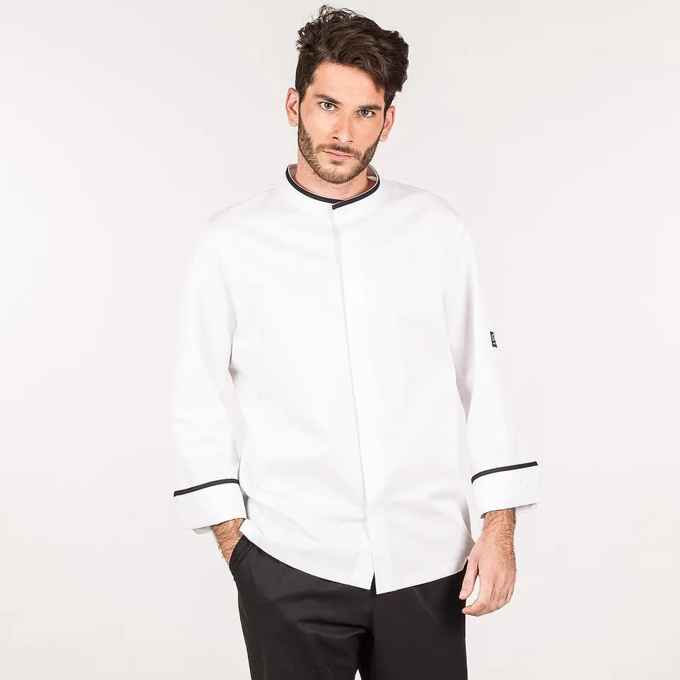 Gary's Deimos veste chef homme blanche stretch