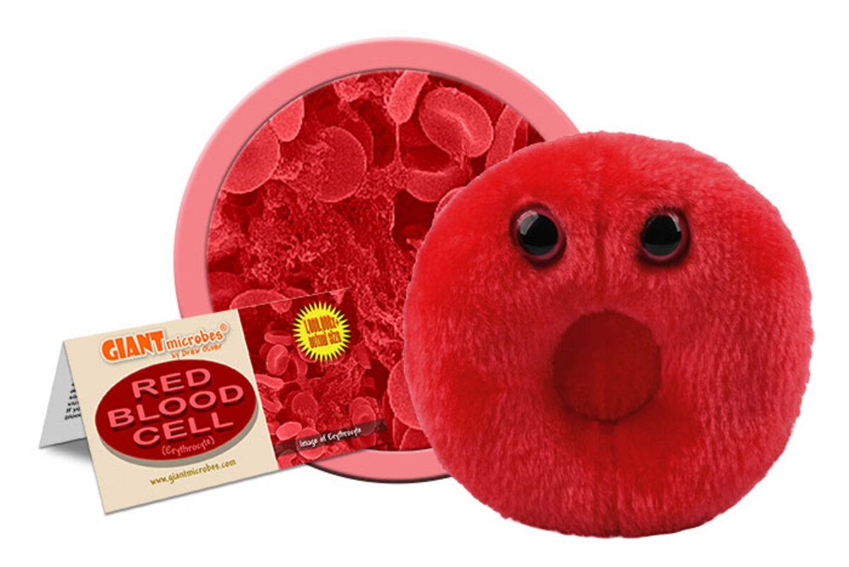 Enfermania Regalos GiantMicrobes peluche hématie globule rouge