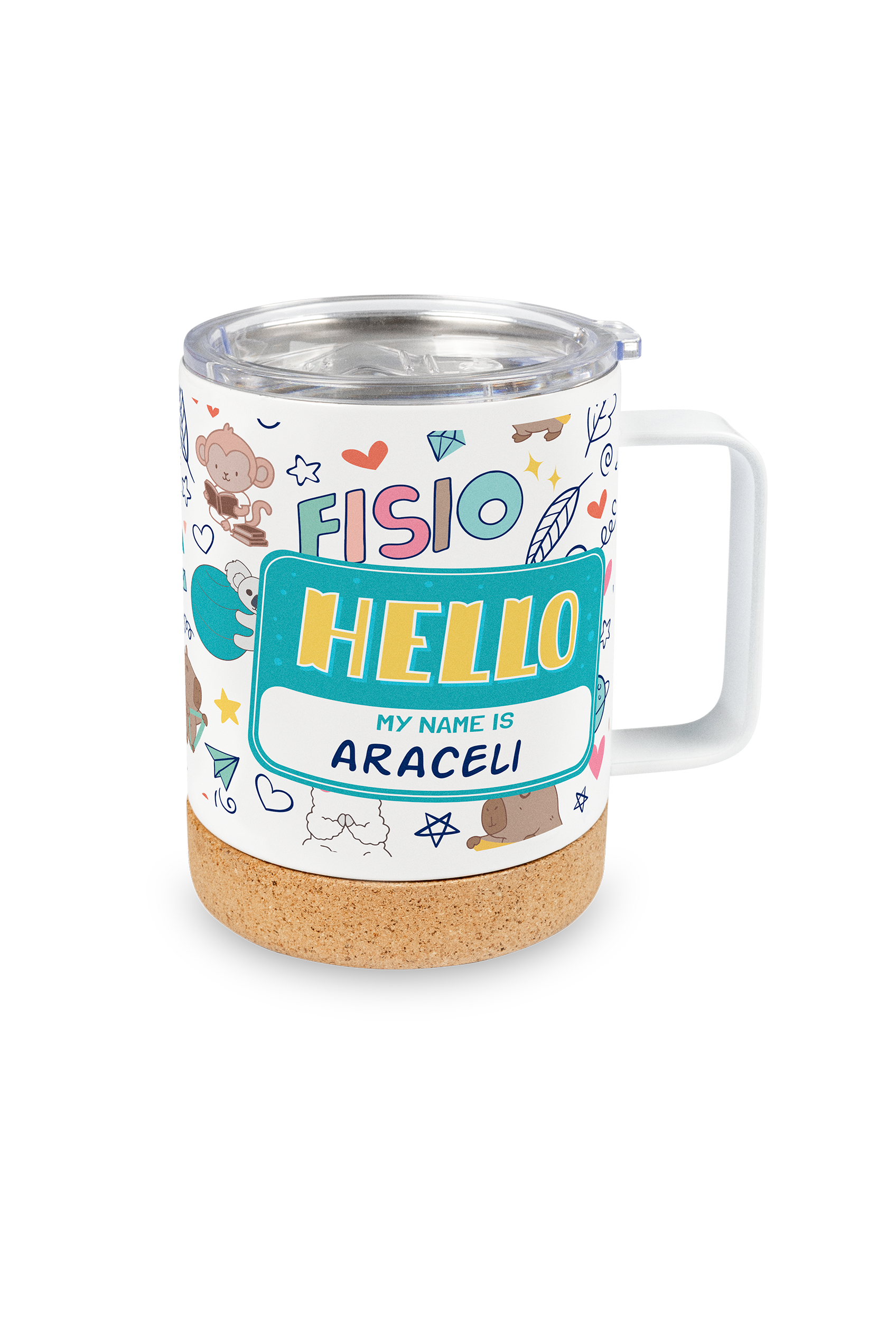 Enfermania Animalitos Fisio pack gourde tasse acier