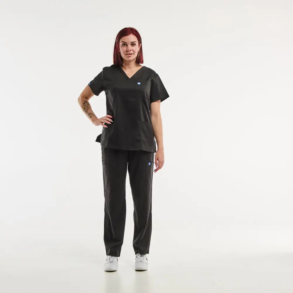 Aelin EMMA tenue médicale femme noir stretch