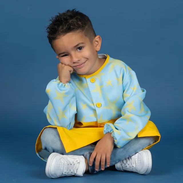 Gary's Children Blouse Lucero Ágatha jaune étoiles
