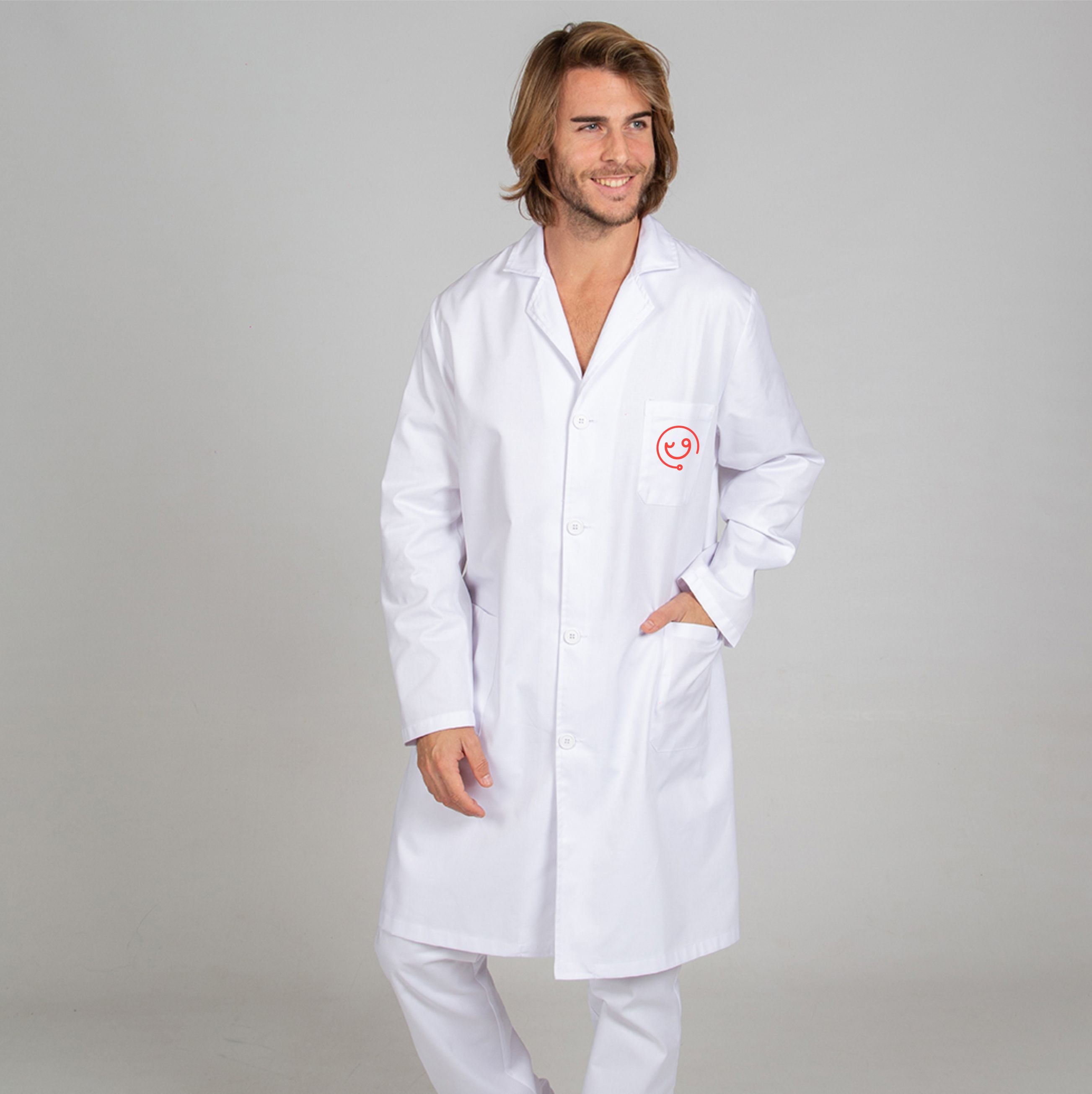 Gary's Robes blouse médicale unisexe blanche Sarga