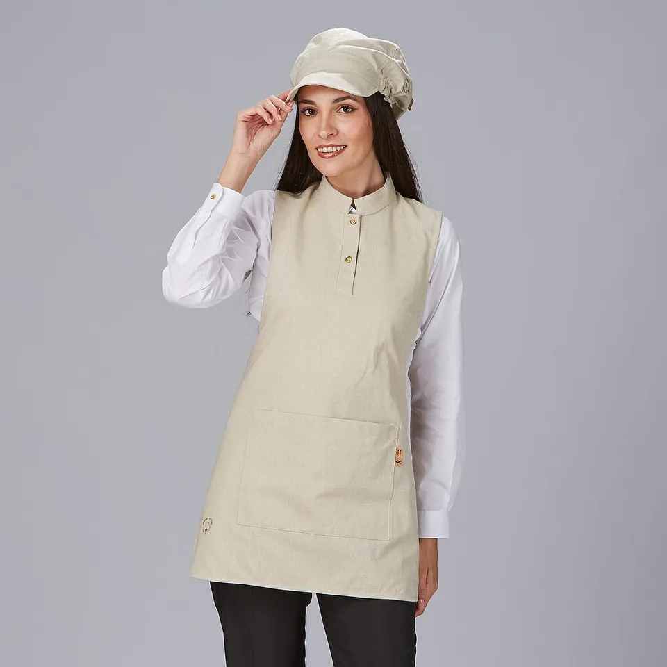 Gary's Chasubles tablier beige coton bio taille unique