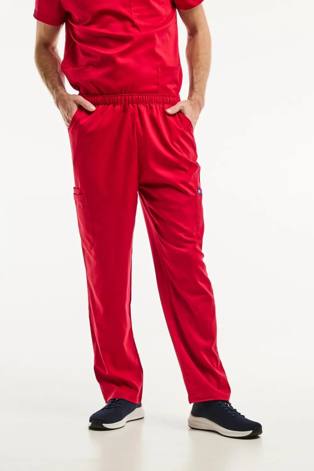 Aelin LUCA pantalon médical homme rouge stretch