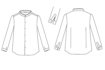 Gary's Aldo Chemise homme slim col mao rayures