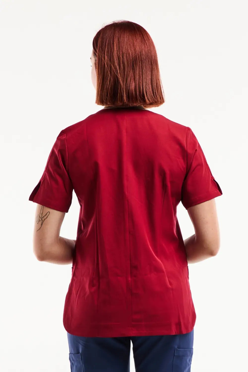 Aelin Serena Blouse Médicale Femme Bordeaux Stretch XS-3XL