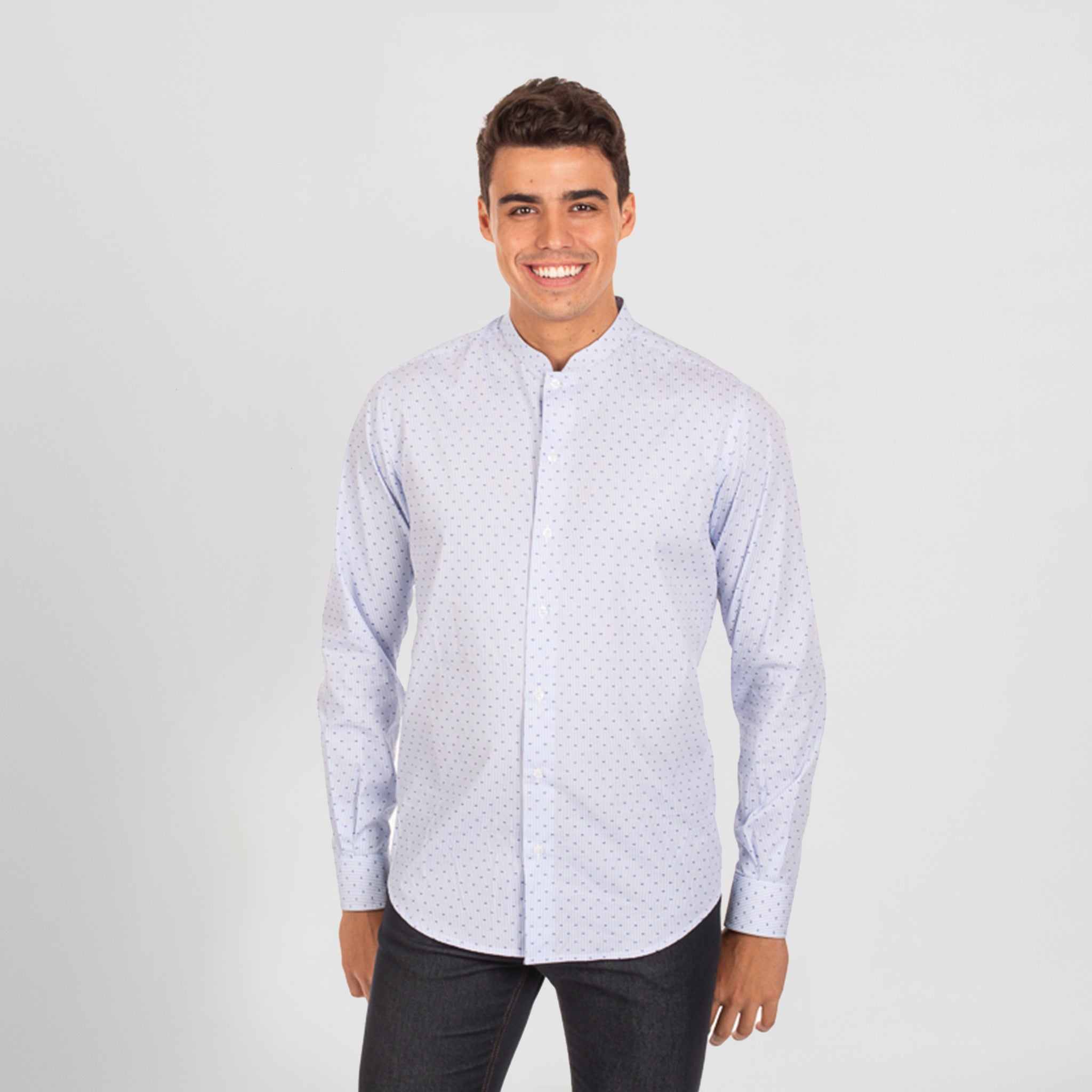 GARY'S Fiore chemise homme slim marine mouette