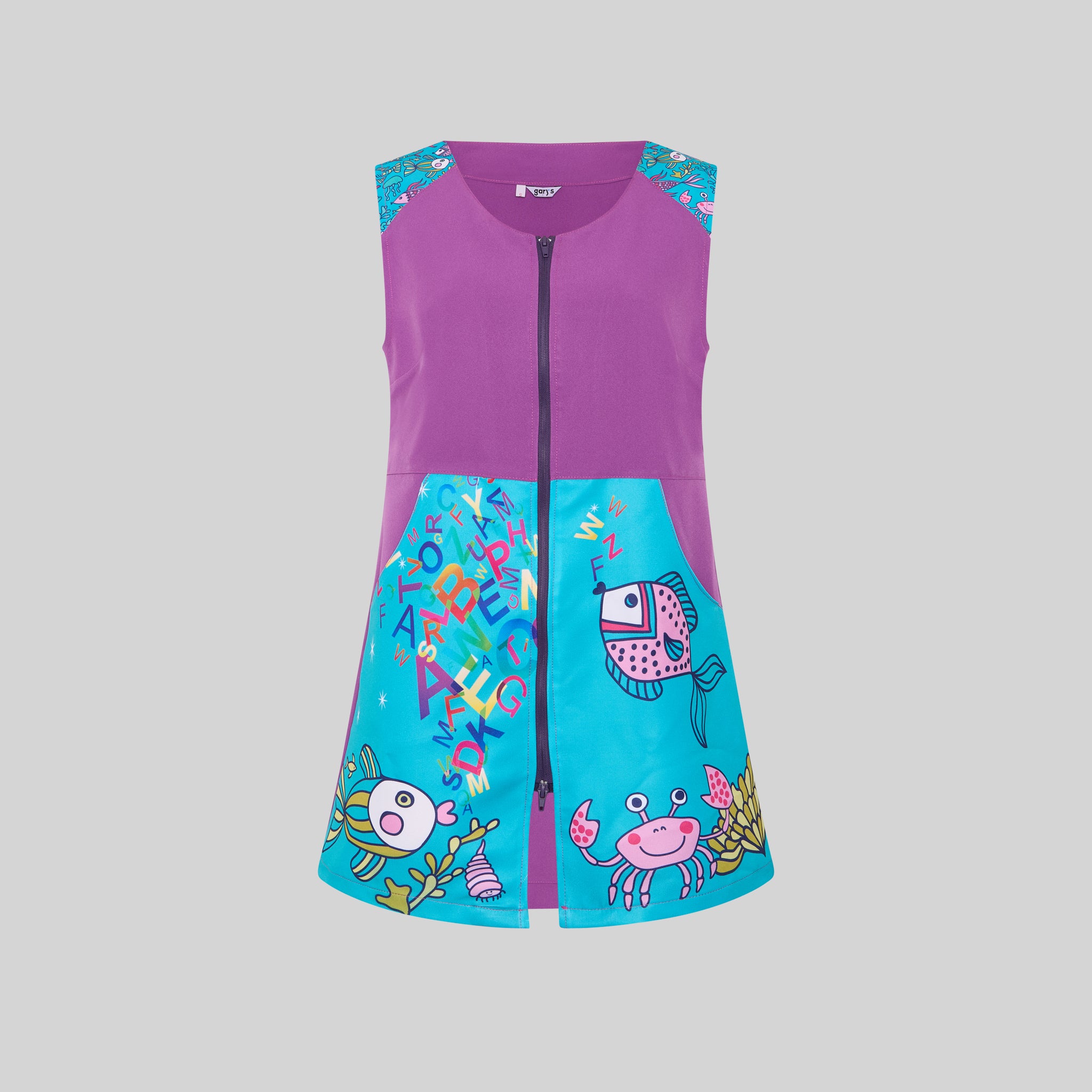 GARY'S Océano blouse scolaire mauve sans manches
