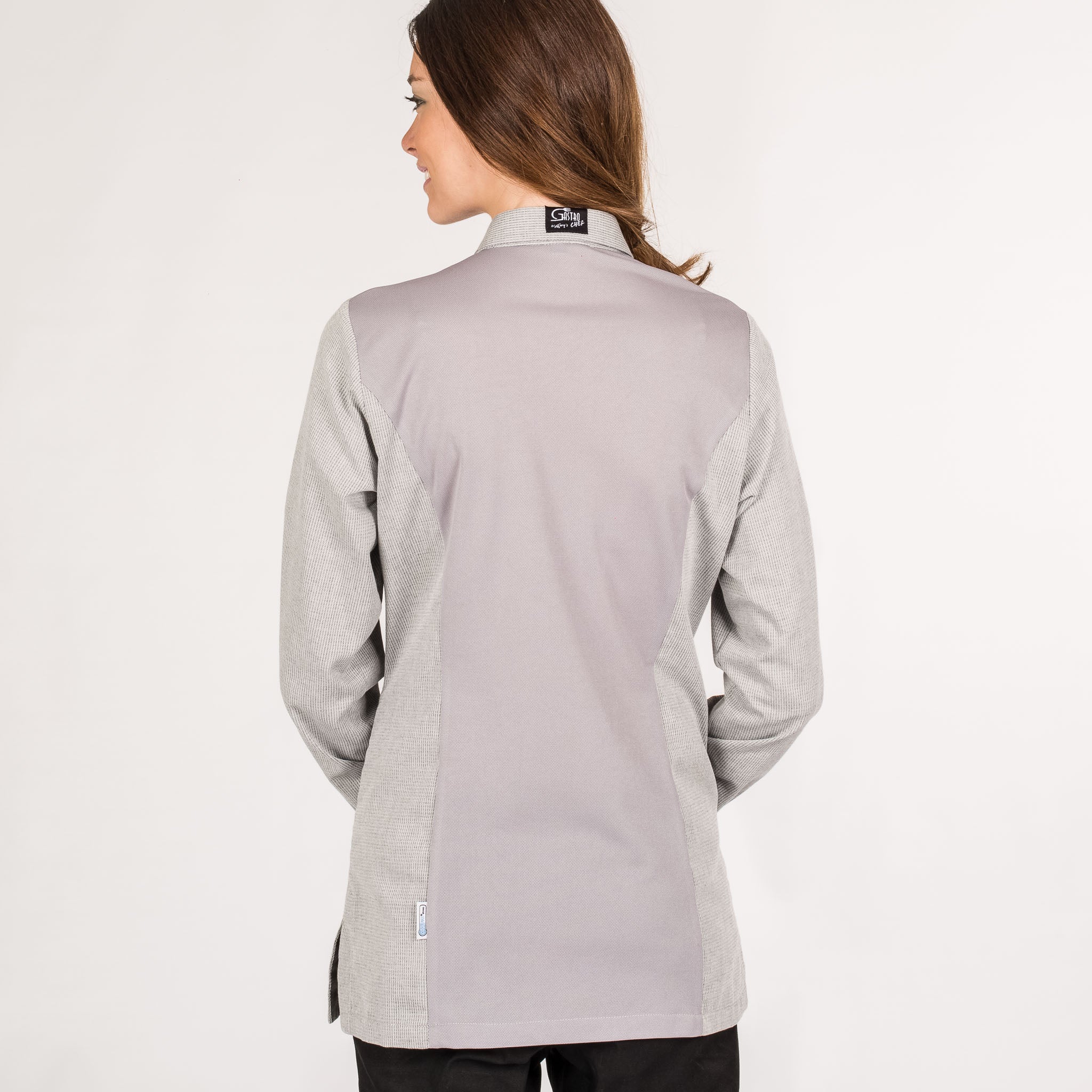 GARY'S Aura veste chef femme grise coton polyester