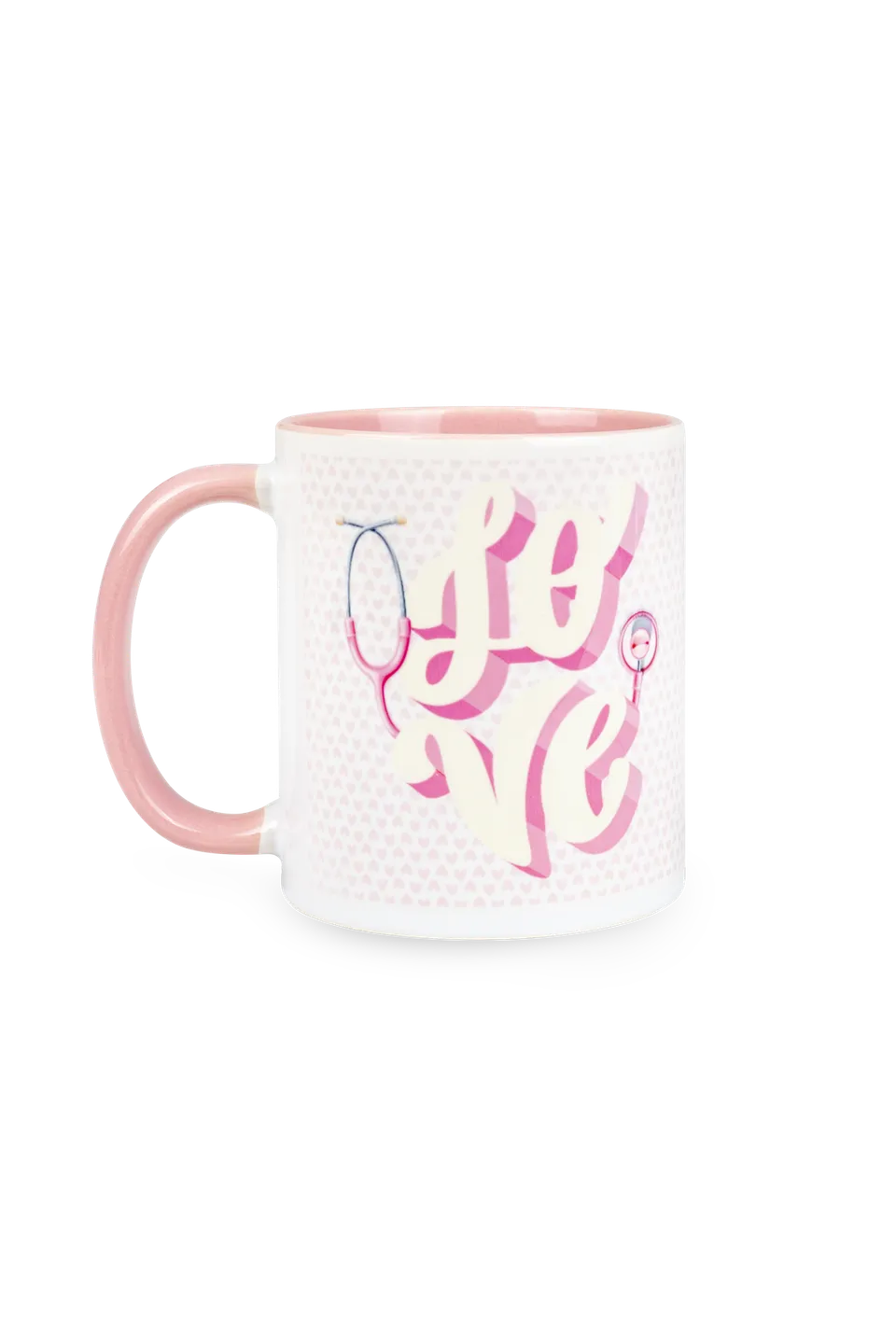 Enfermania Love tasse céramique rose 350 ml