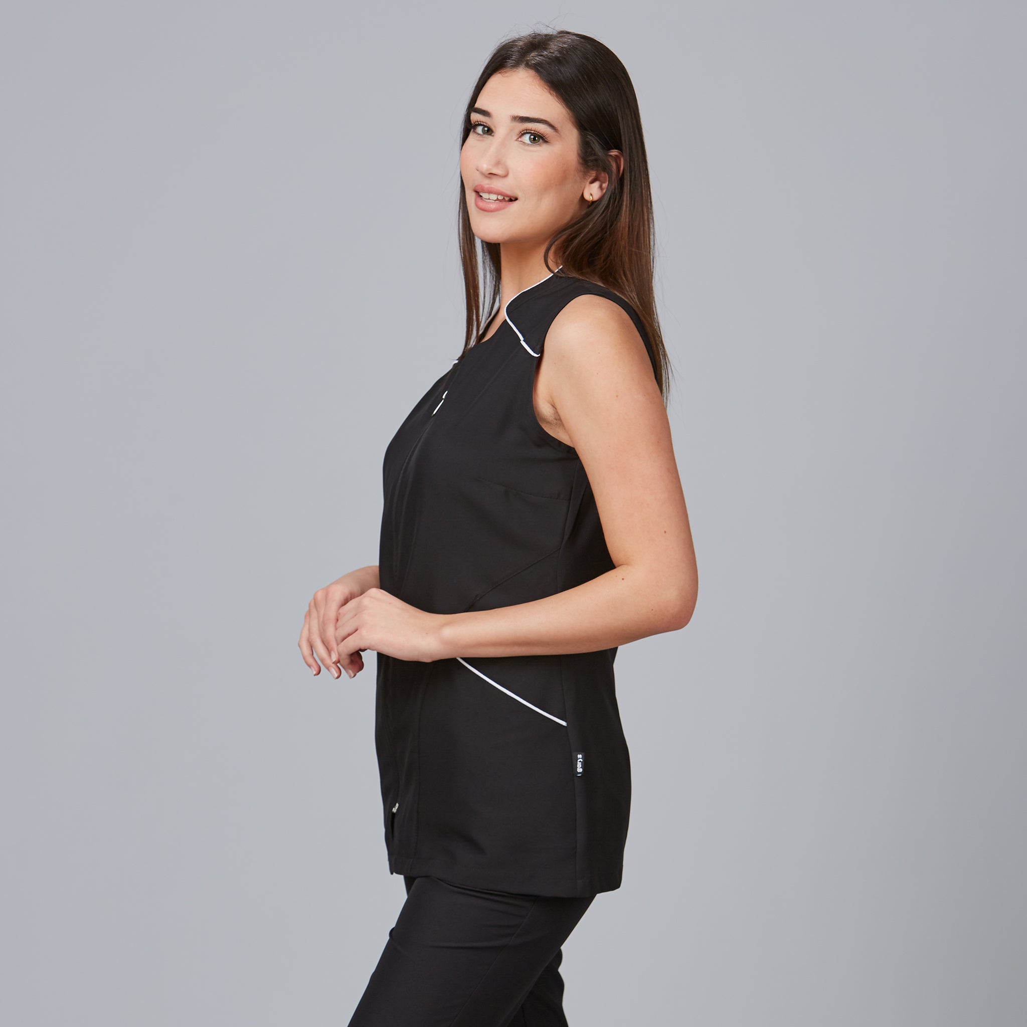 Gary's Begonia blouse travail femme blanche sans manches