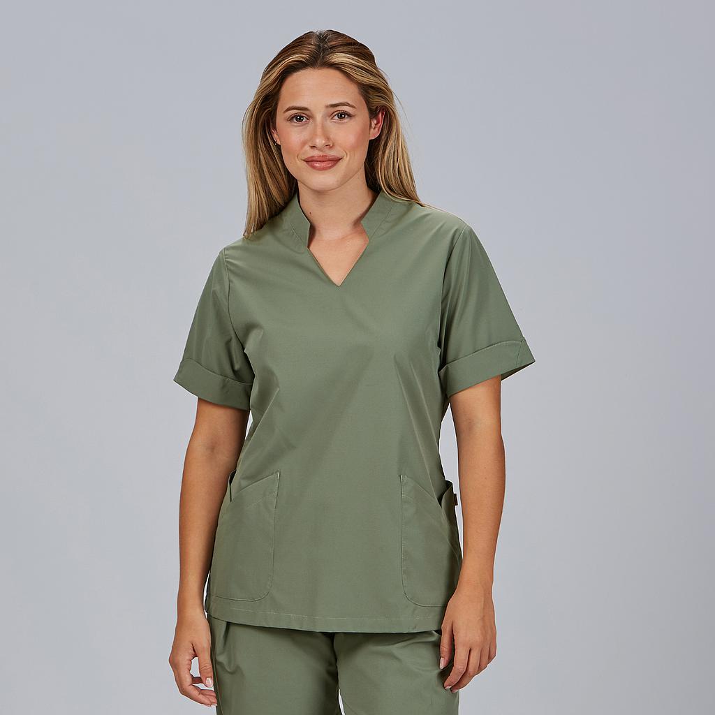 Gary's May blouse médicale noire manches courtes poche