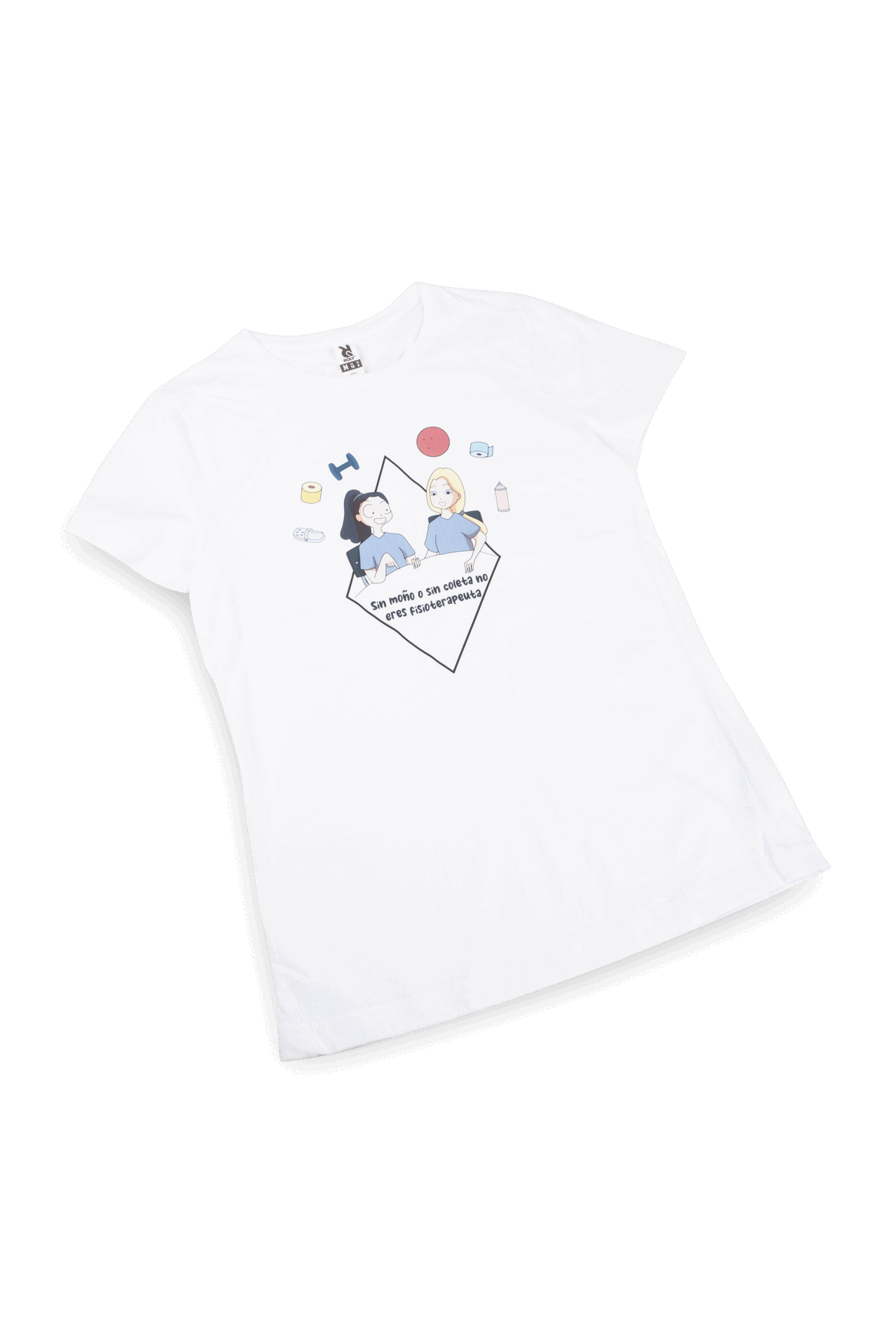Enfermania Ropa t-shirt femme Eres Fisioterapeuta blanc coton