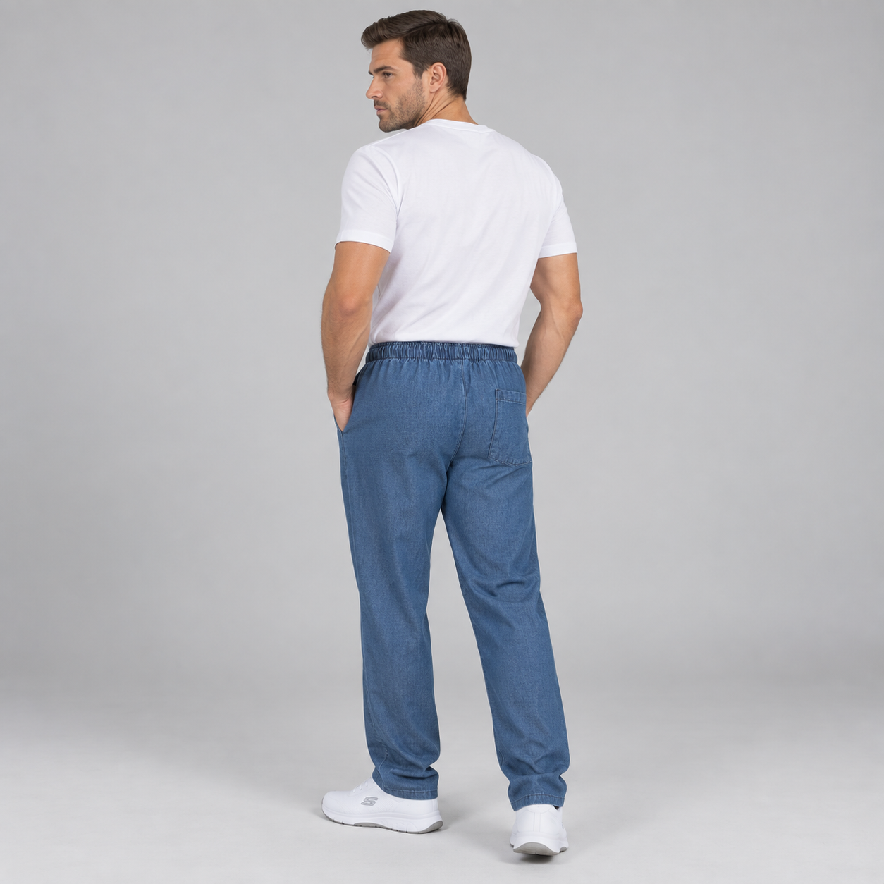 Gary's pantalon denim travail bleu cordon coton