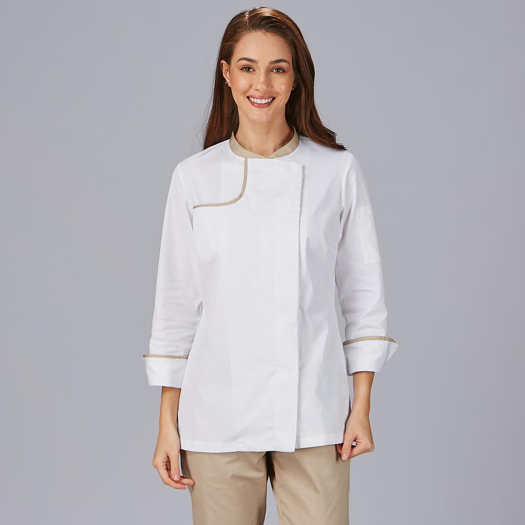 Gary's Anaya veste cuisine femme gris perla coton bio