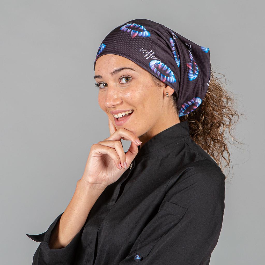GARY'S Bandana imprimé cuisine gris araignée UD
