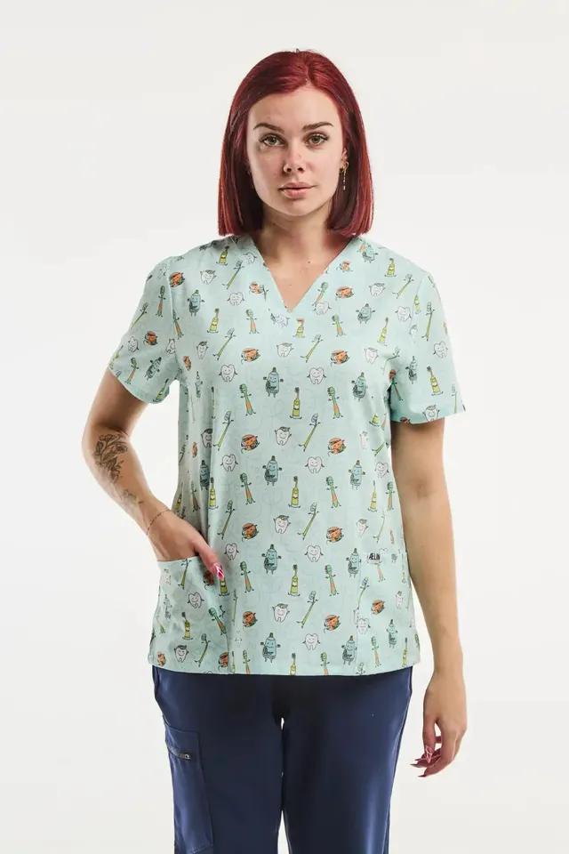 Aelin Paris Brosse Party tunique médicale femme stretch