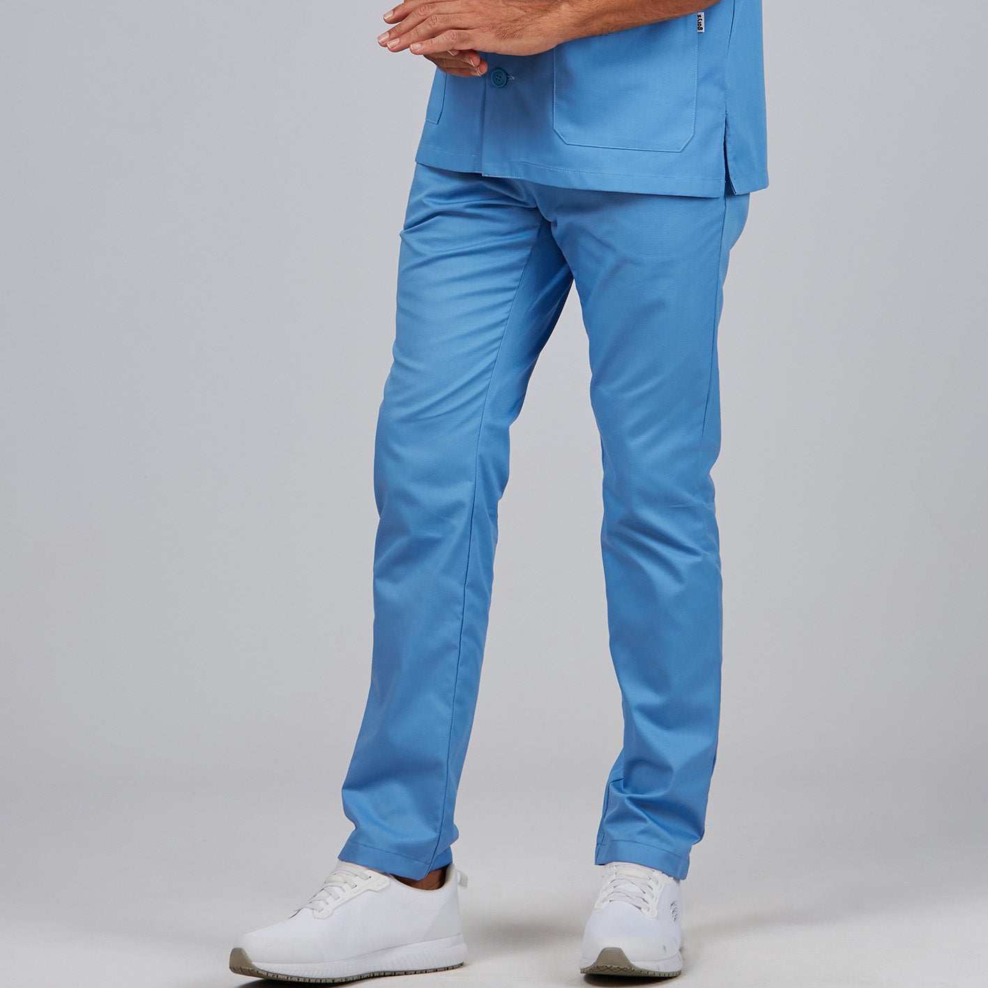 Gary's Pantalon Médical Twill Blanc Élastique