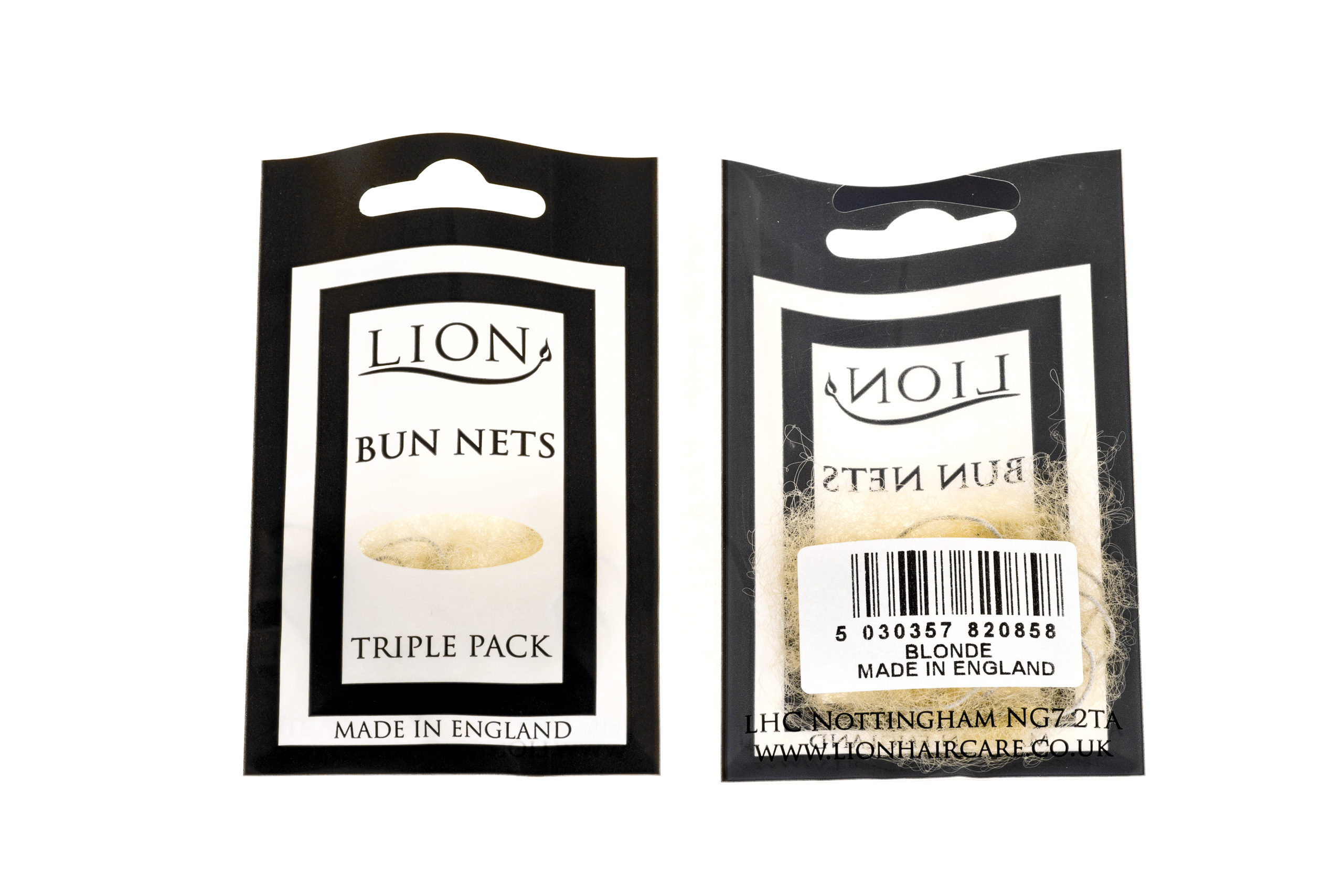 Lion Haircare Bun Nets filet chignon nylon lot 3