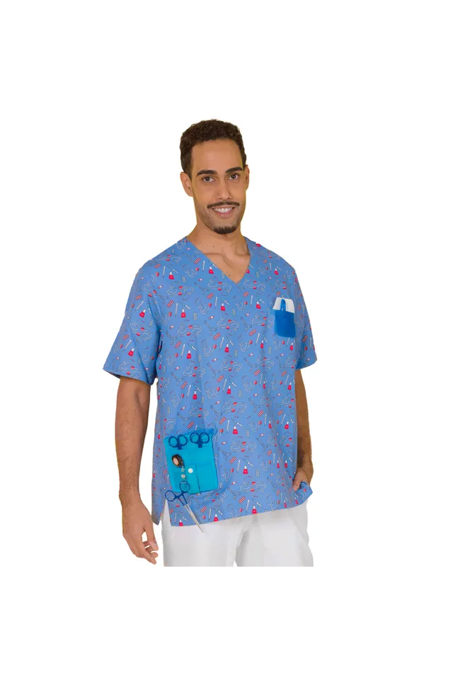 Enfermania Ropa blouse Medical Symbols microfibre L