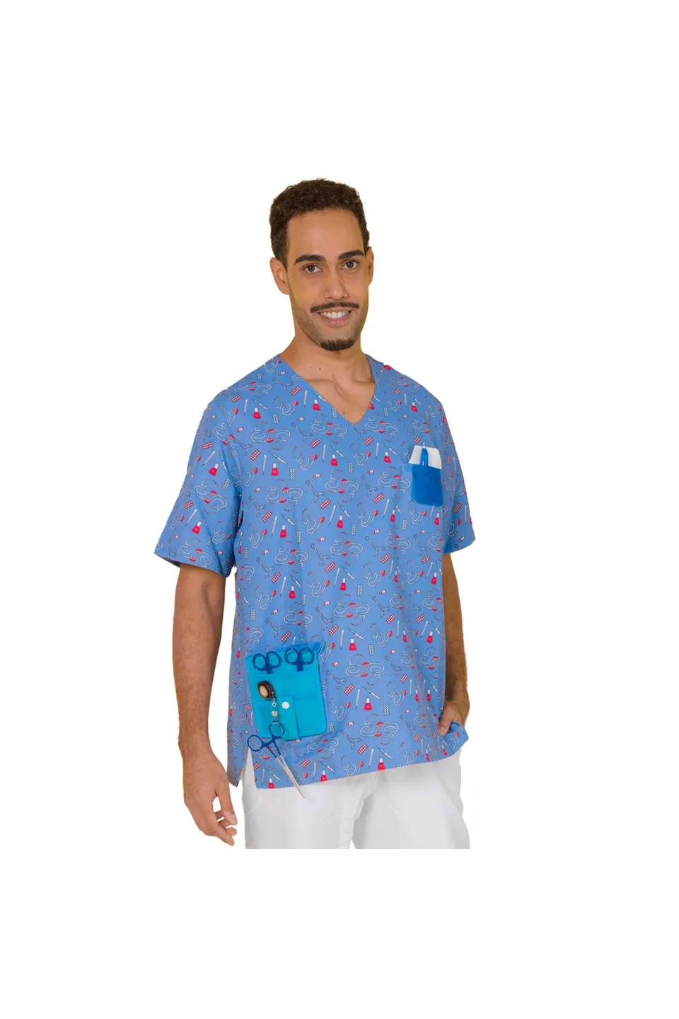 Enfermania Ropa blouse Medical Symbols microfibre L