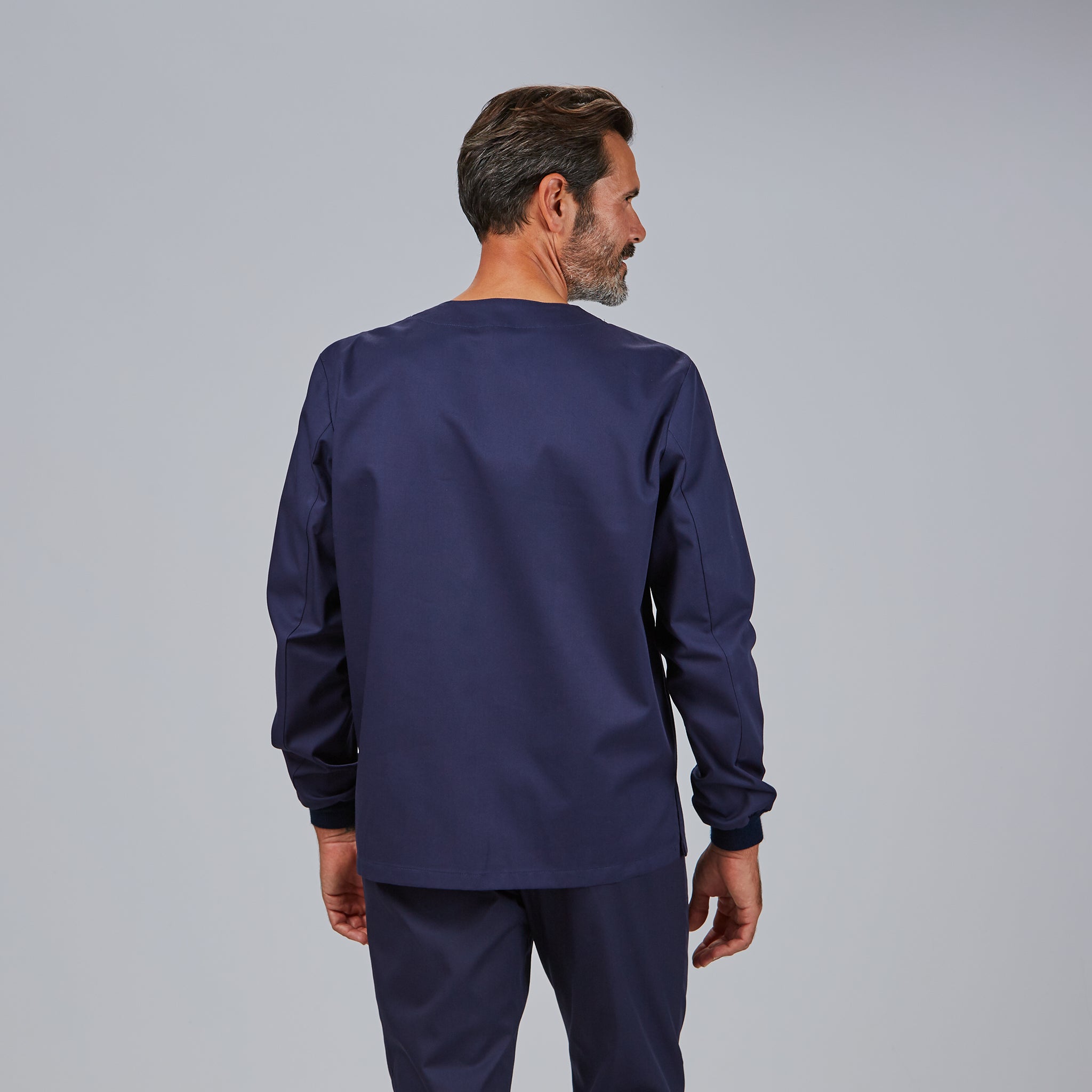 GARY'S Adela blouse unisexe blanche col V sarga