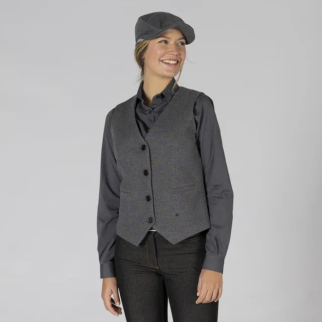 Gary's Gilet femme Knitsuit gris marengo tailleur cintré