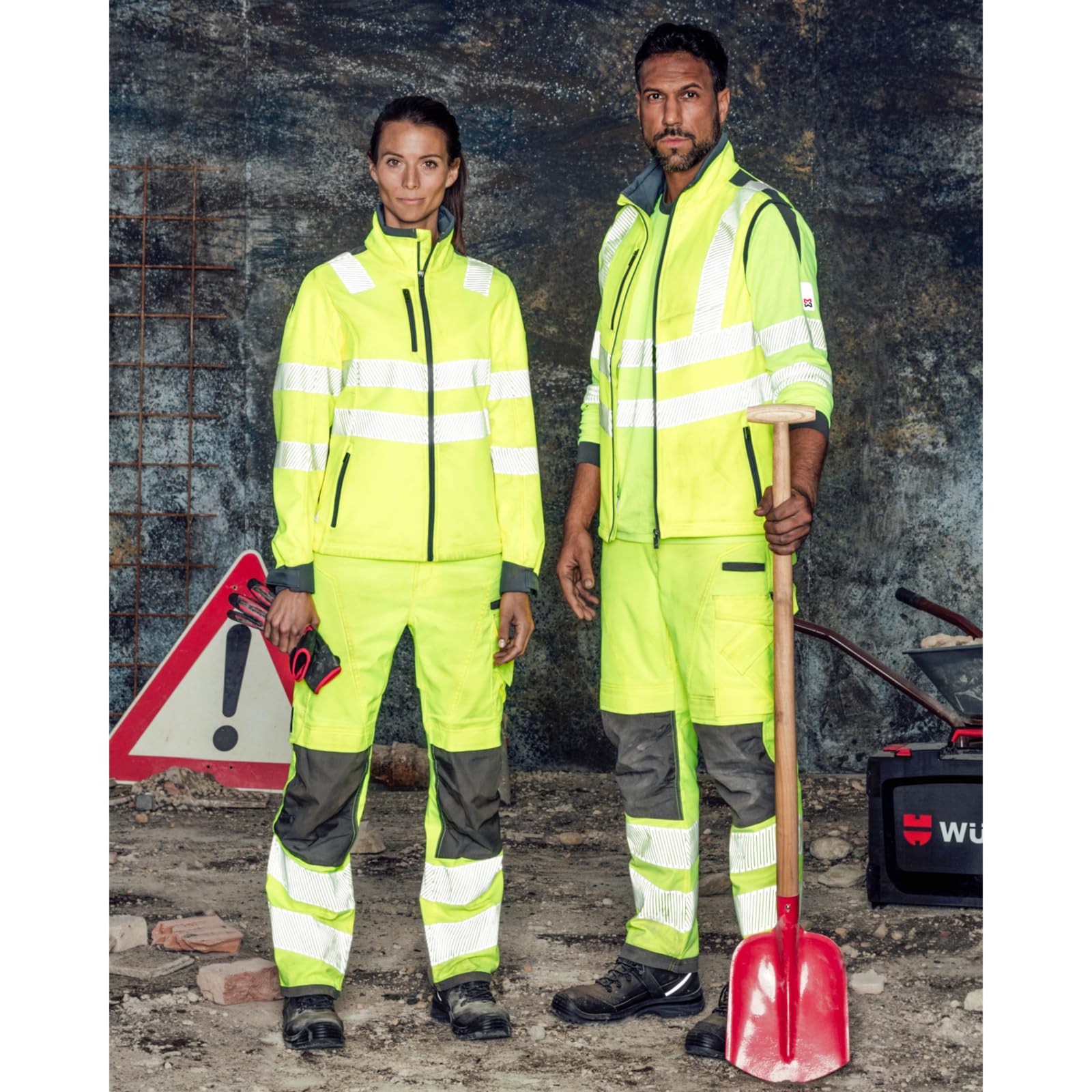 Würth MODYF Fluo pantalon travail jaune anthracite 38 haute-visibilité