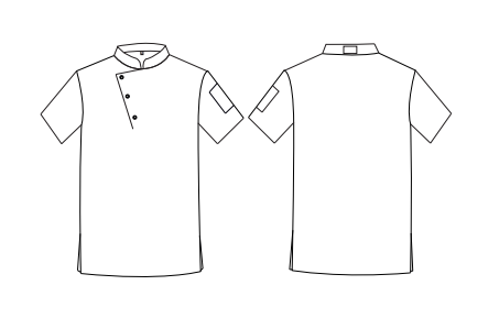 GARY'S Tanatos veste cuisine blanche M stretch