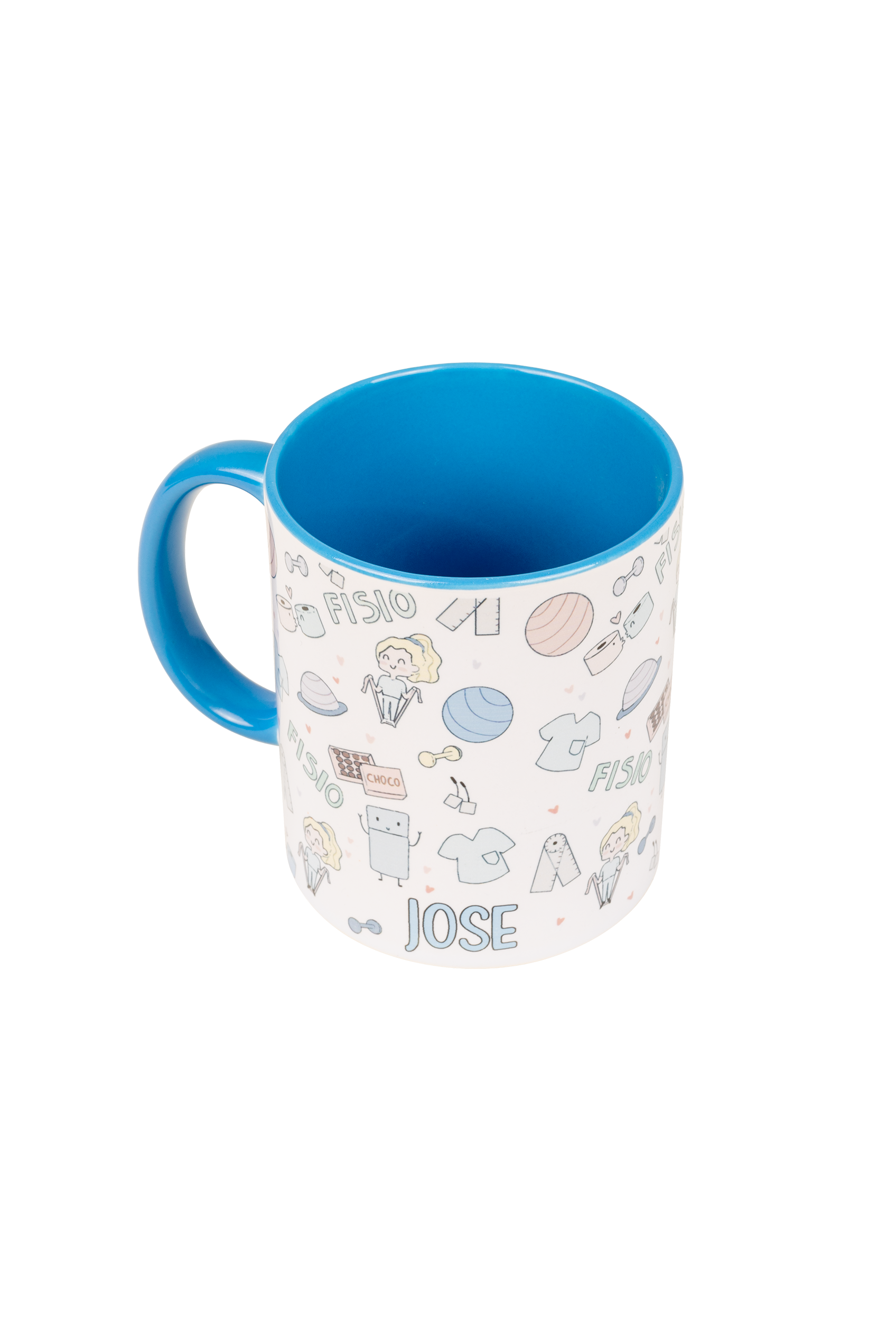 Enfermania Fisio Pastel mug céramique bleu clair 350 ml