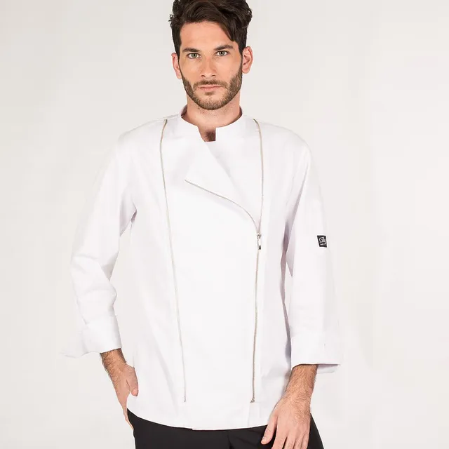 GARY'S Eolo veste chef homme blanc Coolmax manche longue