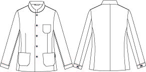 GARY'S Jackets veste homme col mao noire boutons dorés