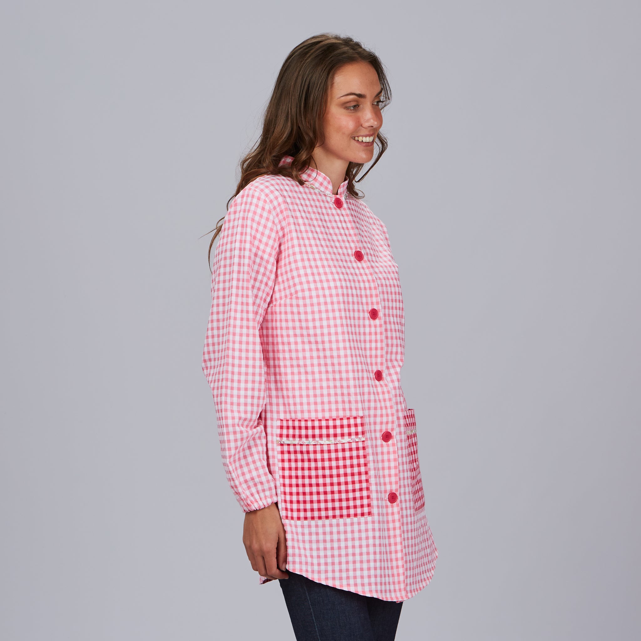 GARY'S Aquarium Blouse École Femme Vichy Vert d'Eau - 80 cm