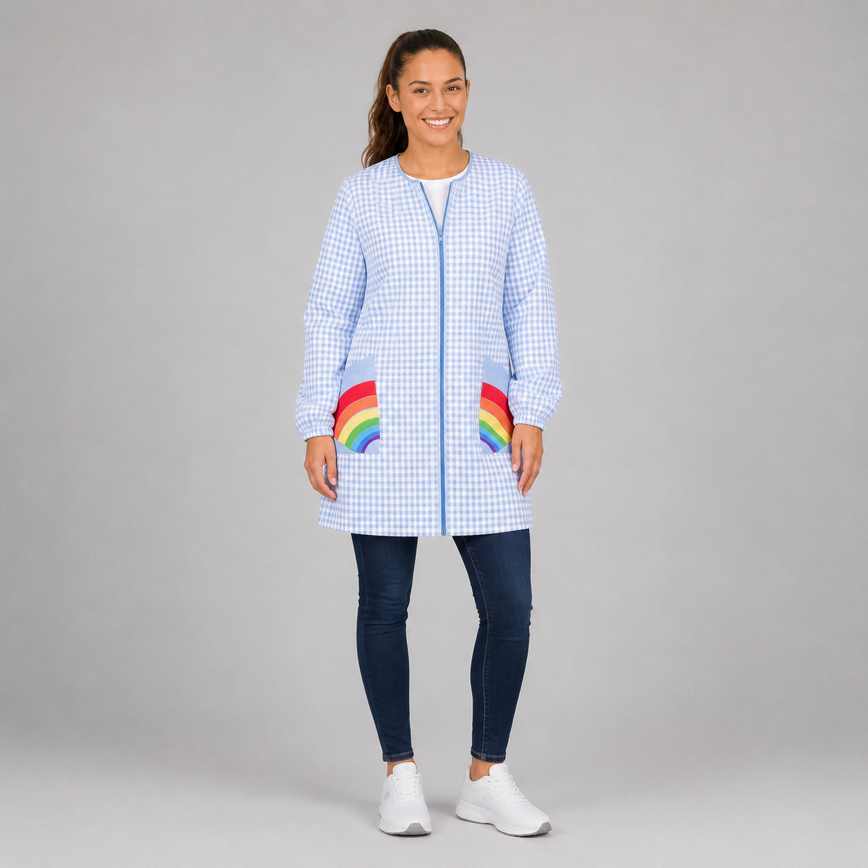 Gary's Robes blouse médicale femme zip bambula fuchsia